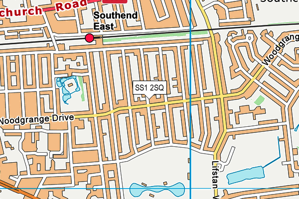 SS1 2SQ map - OS VectorMap District (Ordnance Survey)