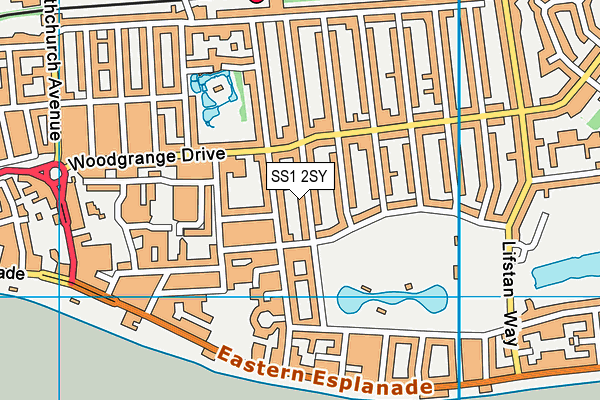 SS1 2SY map - OS VectorMap District (Ordnance Survey)