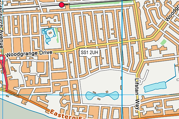 SS1 2UH map - OS VectorMap District (Ordnance Survey)
