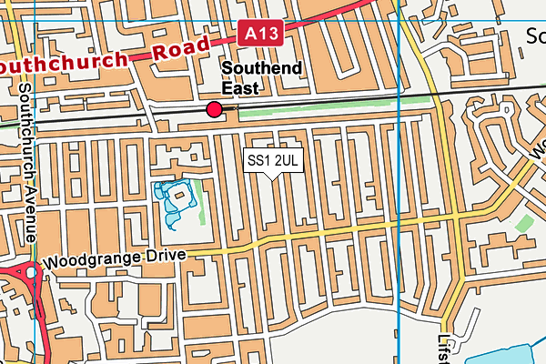 SS1 2UL map - OS VectorMap District (Ordnance Survey)