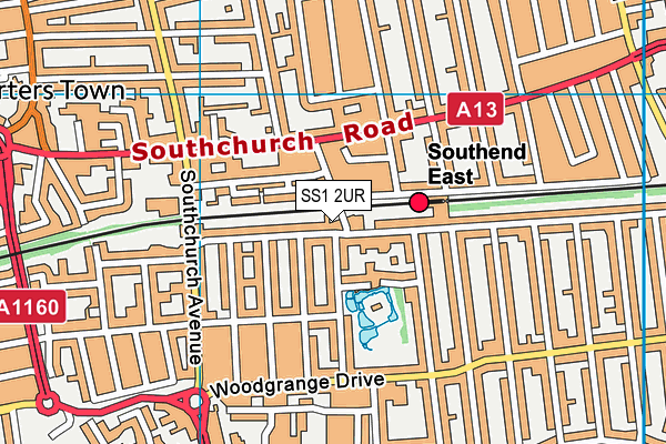 SS1 2UR map - OS VectorMap District (Ordnance Survey)