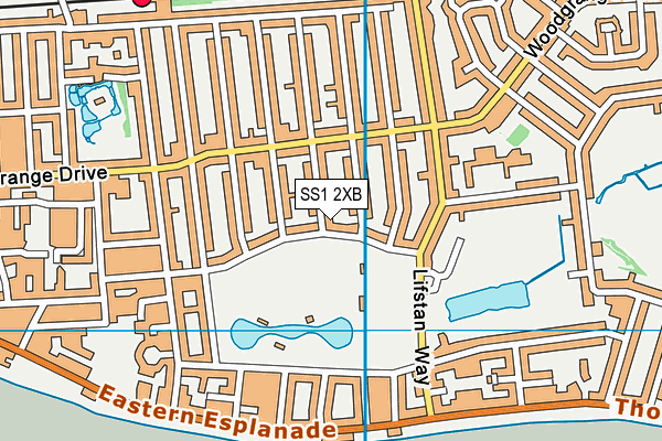 SS1 2XB map - OS VectorMap District (Ordnance Survey)