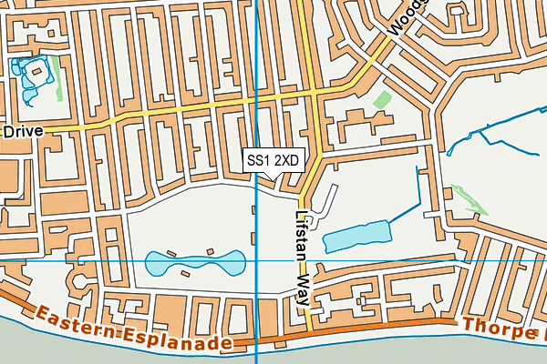 SS1 2XD map - OS VectorMap District (Ordnance Survey)