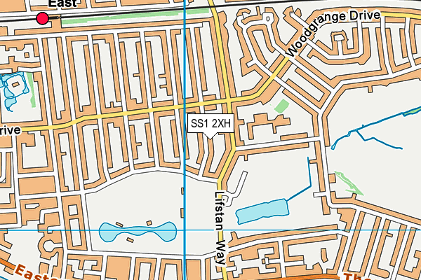 SS1 2XH map - OS VectorMap District (Ordnance Survey)