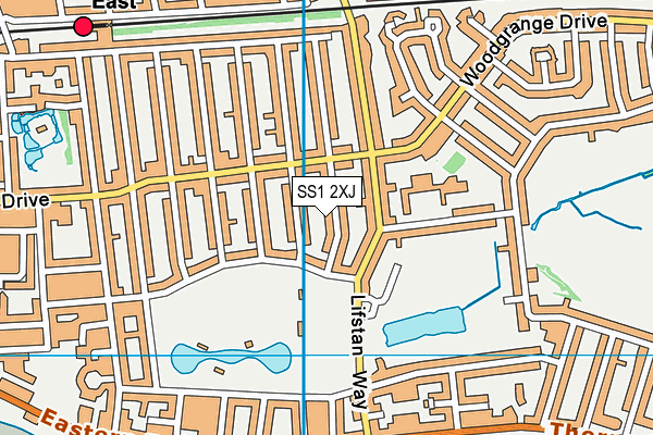 SS1 2XJ map - OS VectorMap District (Ordnance Survey)