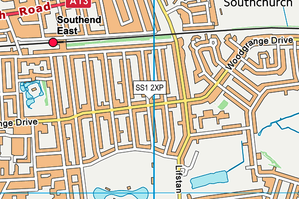 SS1 2XP map - OS VectorMap District (Ordnance Survey)