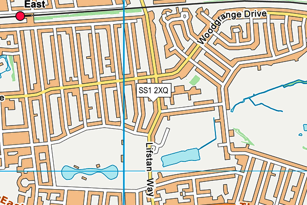 SS1 2XQ map - OS VectorMap District (Ordnance Survey)