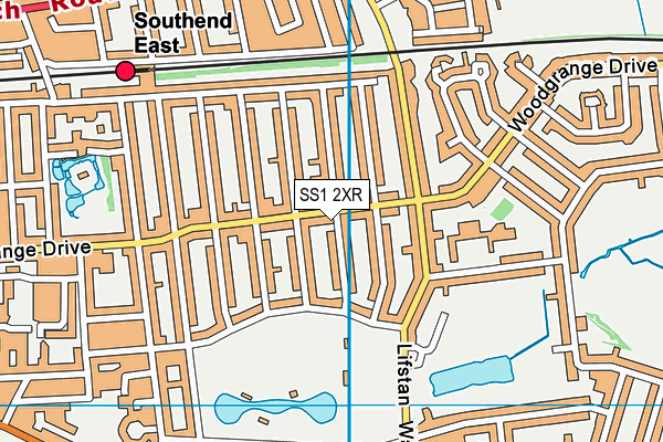 SS1 2XR map - OS VectorMap District (Ordnance Survey)