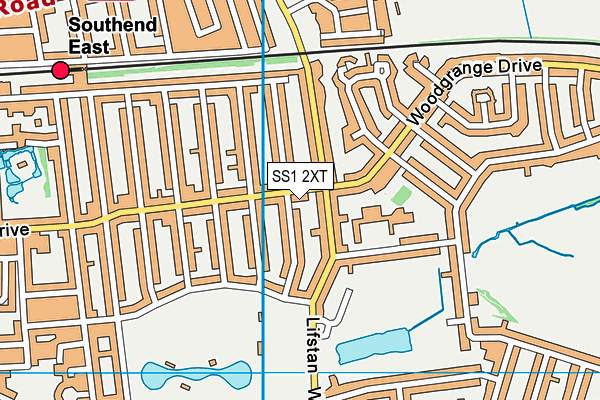 SS1 2XT map - OS VectorMap District (Ordnance Survey)