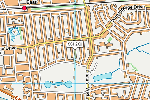 SS1 2XU map - OS VectorMap District (Ordnance Survey)