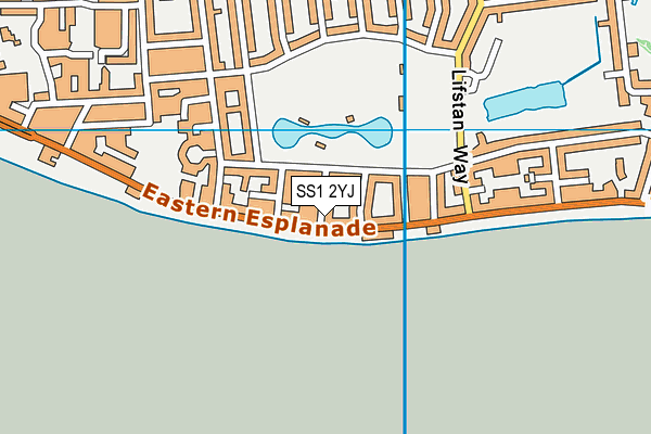 SS1 2YJ map - OS VectorMap District (Ordnance Survey)