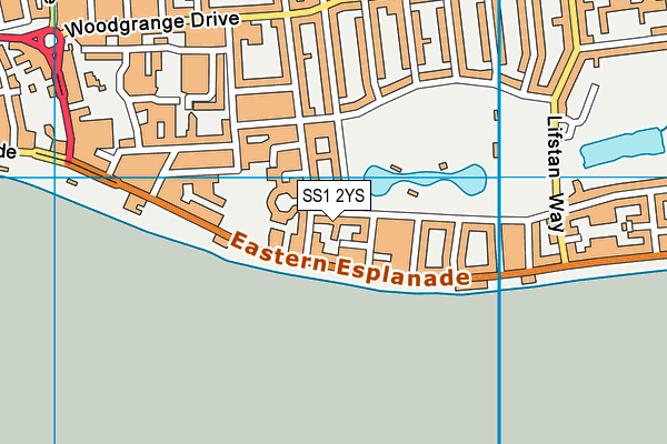 SS1 2YS map - OS VectorMap District (Ordnance Survey)