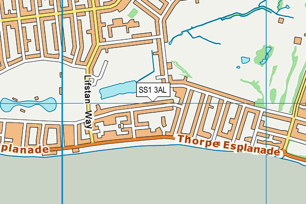 SS1 3AL map - OS VectorMap District (Ordnance Survey)