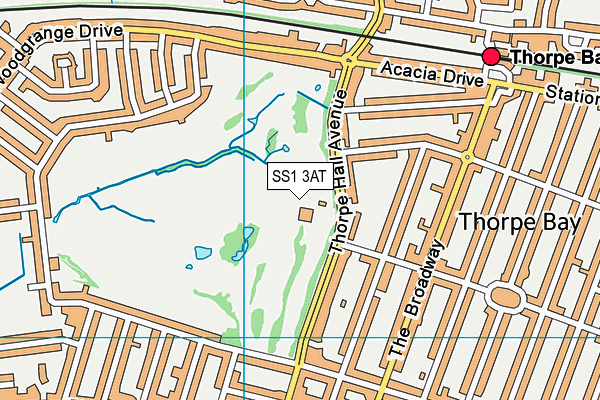 SS1 3AT map - OS VectorMap District (Ordnance Survey)