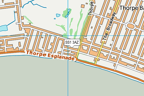 SS1 3AZ map - OS VectorMap District (Ordnance Survey)