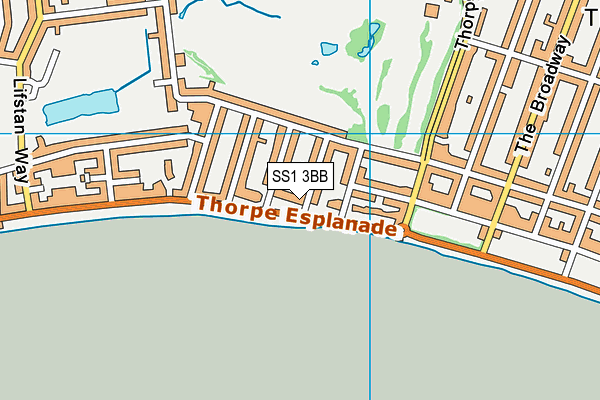 SS1 3BB map - OS VectorMap District (Ordnance Survey)