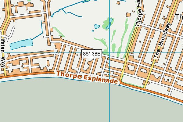 SS1 3BE map - OS VectorMap District (Ordnance Survey)