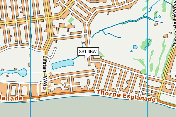 SS1 3BW map - OS VectorMap District (Ordnance Survey)