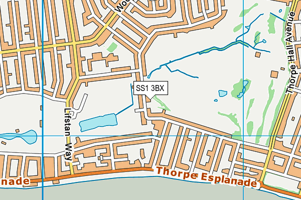 SS1 3BX map - OS VectorMap District (Ordnance Survey)
