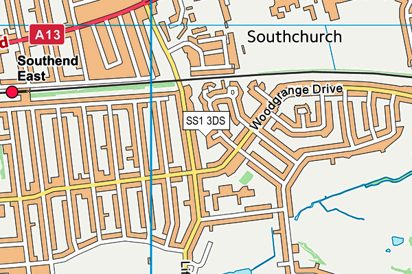 SS1 3DS map - OS VectorMap District (Ordnance Survey)