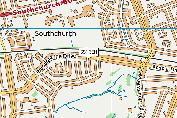 SS1 3EH map - OS VectorMap District (Ordnance Survey)