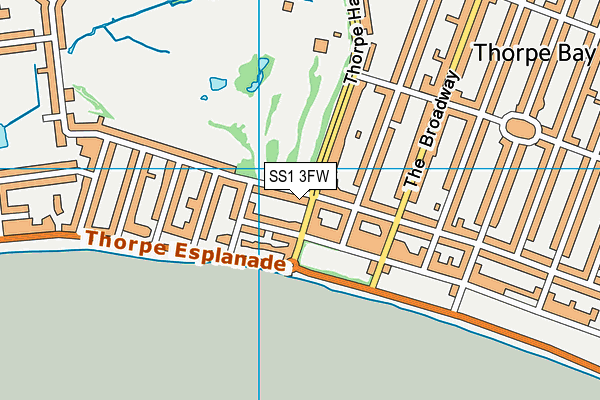 SS1 3FW map - OS VectorMap District (Ordnance Survey)