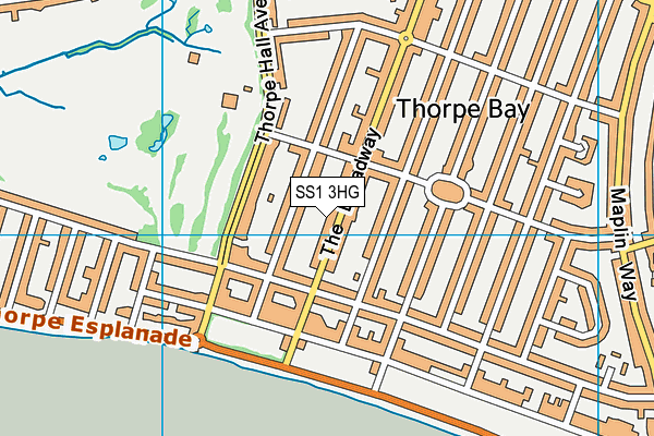 SS1 3HG map - OS VectorMap District (Ordnance Survey)