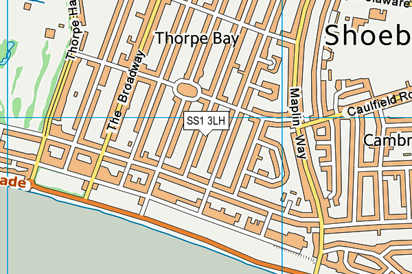 SS1 3LH map - OS VectorMap District (Ordnance Survey)