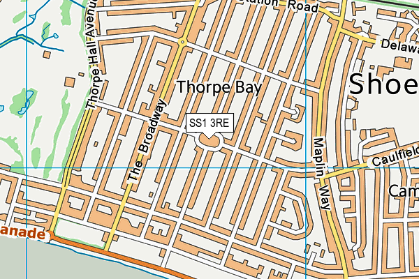 SS1 3RE map - OS VectorMap District (Ordnance Survey)