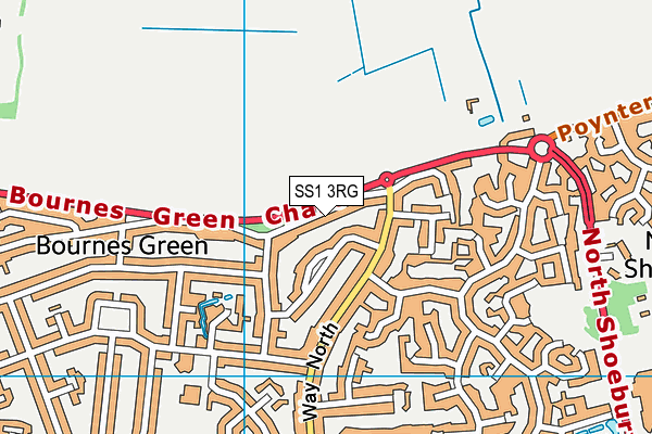 SS1 3RG map - OS VectorMap District (Ordnance Survey)