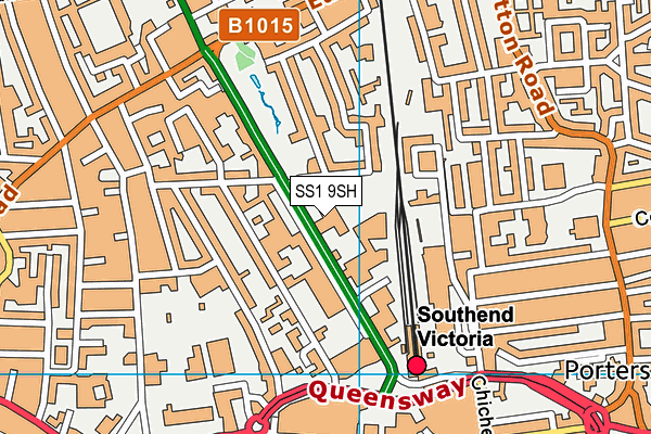 SS1 9SH map - OS VectorMap District (Ordnance Survey)