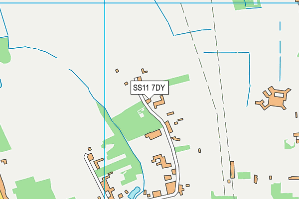 SS11 7DY map - OS VectorMap District (Ordnance Survey)