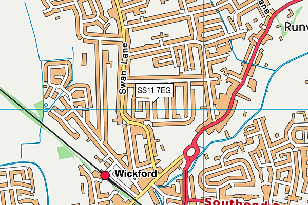 SS11 7EG map - OS VectorMap District (Ordnance Survey)
