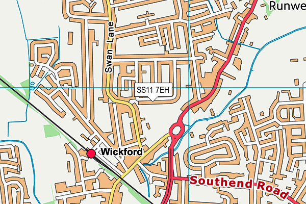 SS11 7EH map - OS VectorMap District (Ordnance Survey)