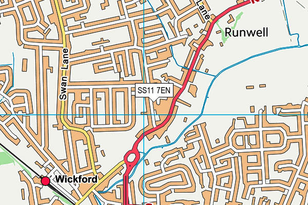 SS11 7EN map - OS VectorMap District (Ordnance Survey)