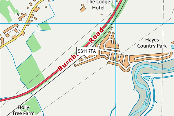 SS11 7FA map - OS VectorMap District (Ordnance Survey)