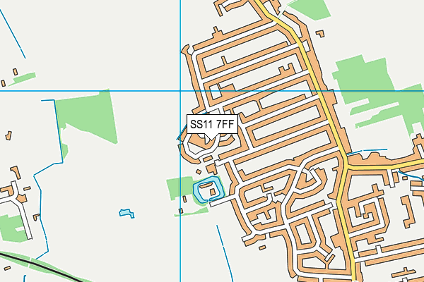 SS11 7FF map - OS VectorMap District (Ordnance Survey)
