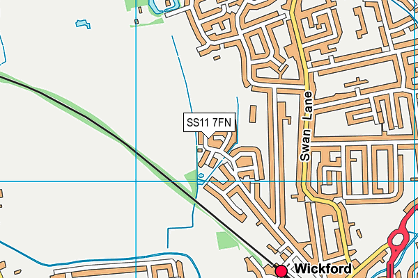 SS11 7FN map - OS VectorMap District (Ordnance Survey)