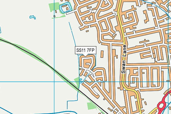 SS11 7FP map - OS VectorMap District (Ordnance Survey)