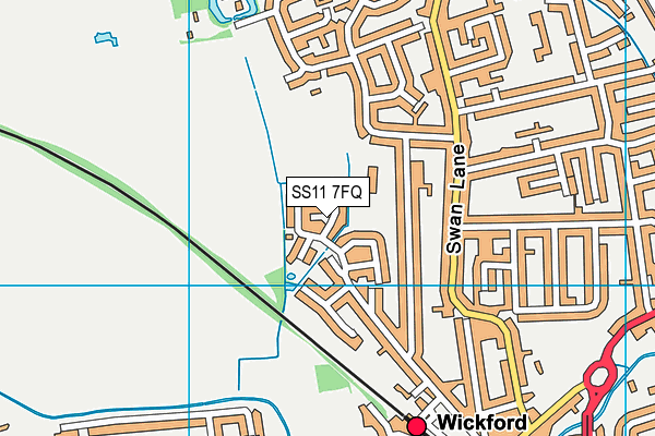 SS11 7FQ map - OS VectorMap District (Ordnance Survey)