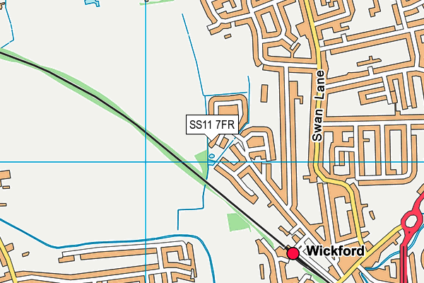 SS11 7FR map - OS VectorMap District (Ordnance Survey)