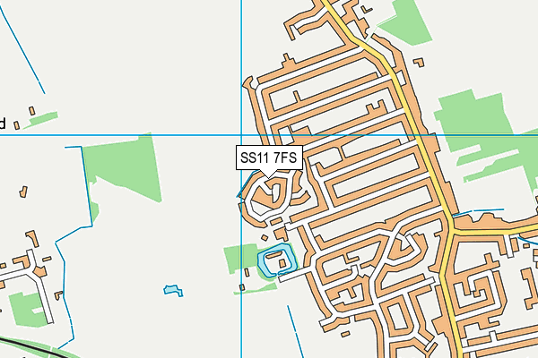 SS11 7FS map - OS VectorMap District (Ordnance Survey)