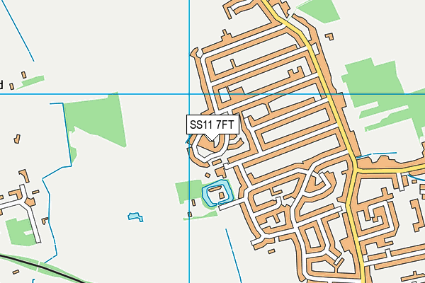 SS11 7FT map - OS VectorMap District (Ordnance Survey)
