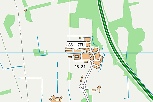 SS11 7FU map - OS VectorMap District (Ordnance Survey)