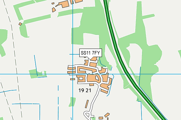 SS11 7FY map - OS VectorMap District (Ordnance Survey)