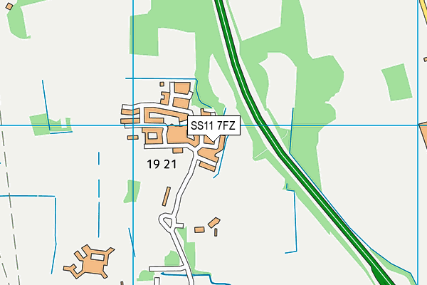 SS11 7FZ map - OS VectorMap District (Ordnance Survey)