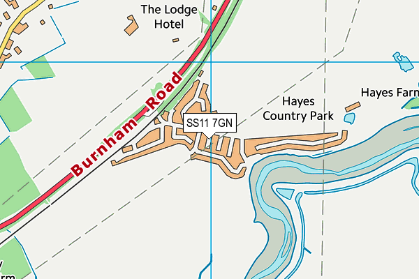 SS11 7GN map - OS VectorMap District (Ordnance Survey)