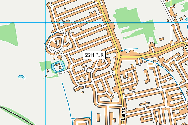 SS11 7JR map - OS VectorMap District (Ordnance Survey)