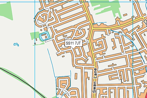 SS11 7JT map - OS VectorMap District (Ordnance Survey)