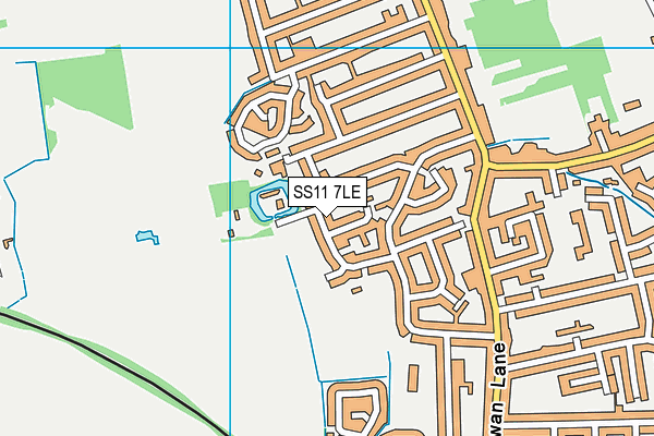 SS11 7LE map - OS VectorMap District (Ordnance Survey)